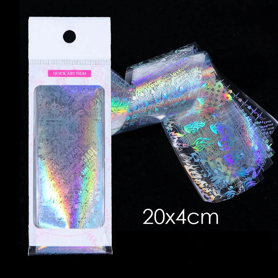 Holographic Laser Nail Foil 10pcs