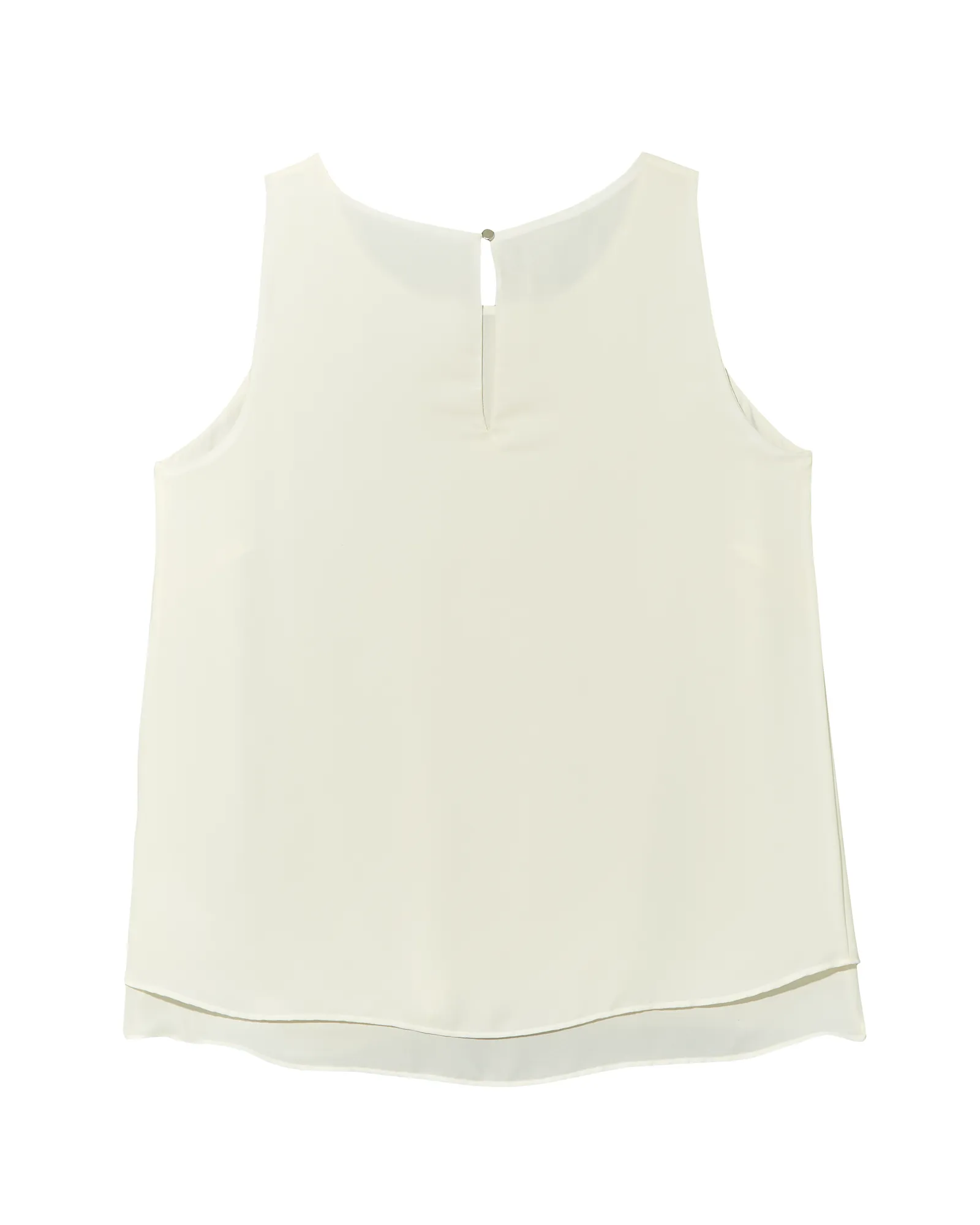 Jamie Double Layer Sleeveless Blouse | White