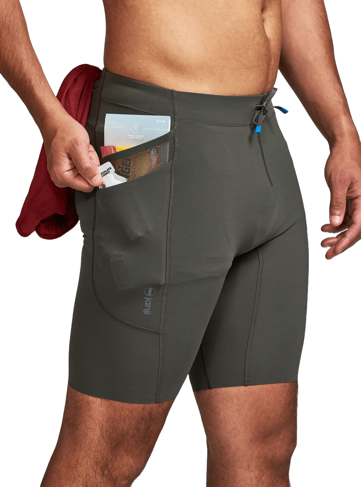 Janji Men's 8 inch Trail Half Tight in Carbon AW24