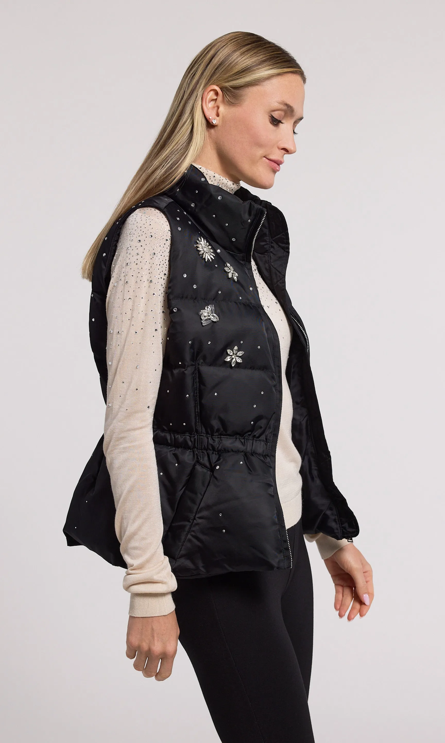 Jenia Crystal Puffer Vest