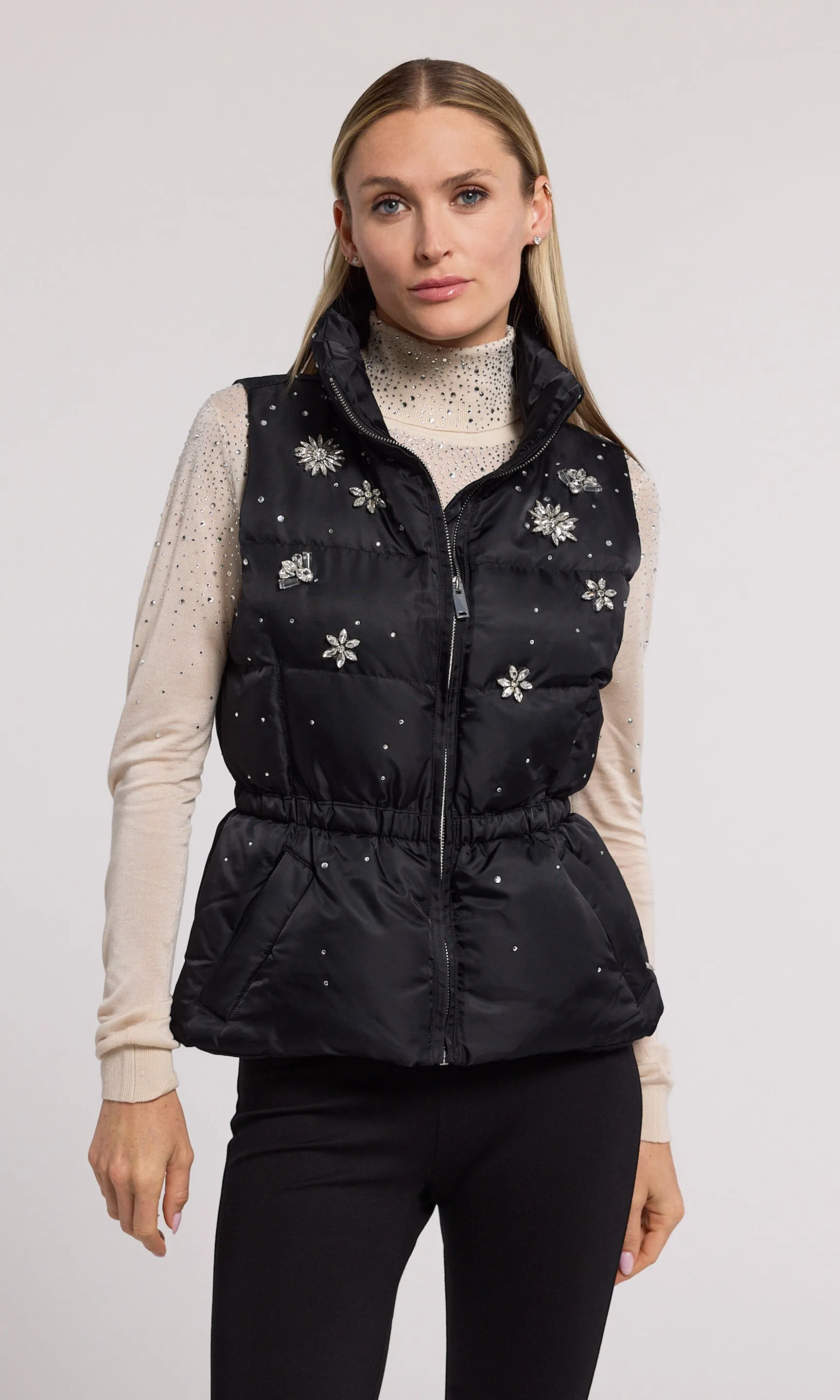 Jenia Crystal Puffer Vest