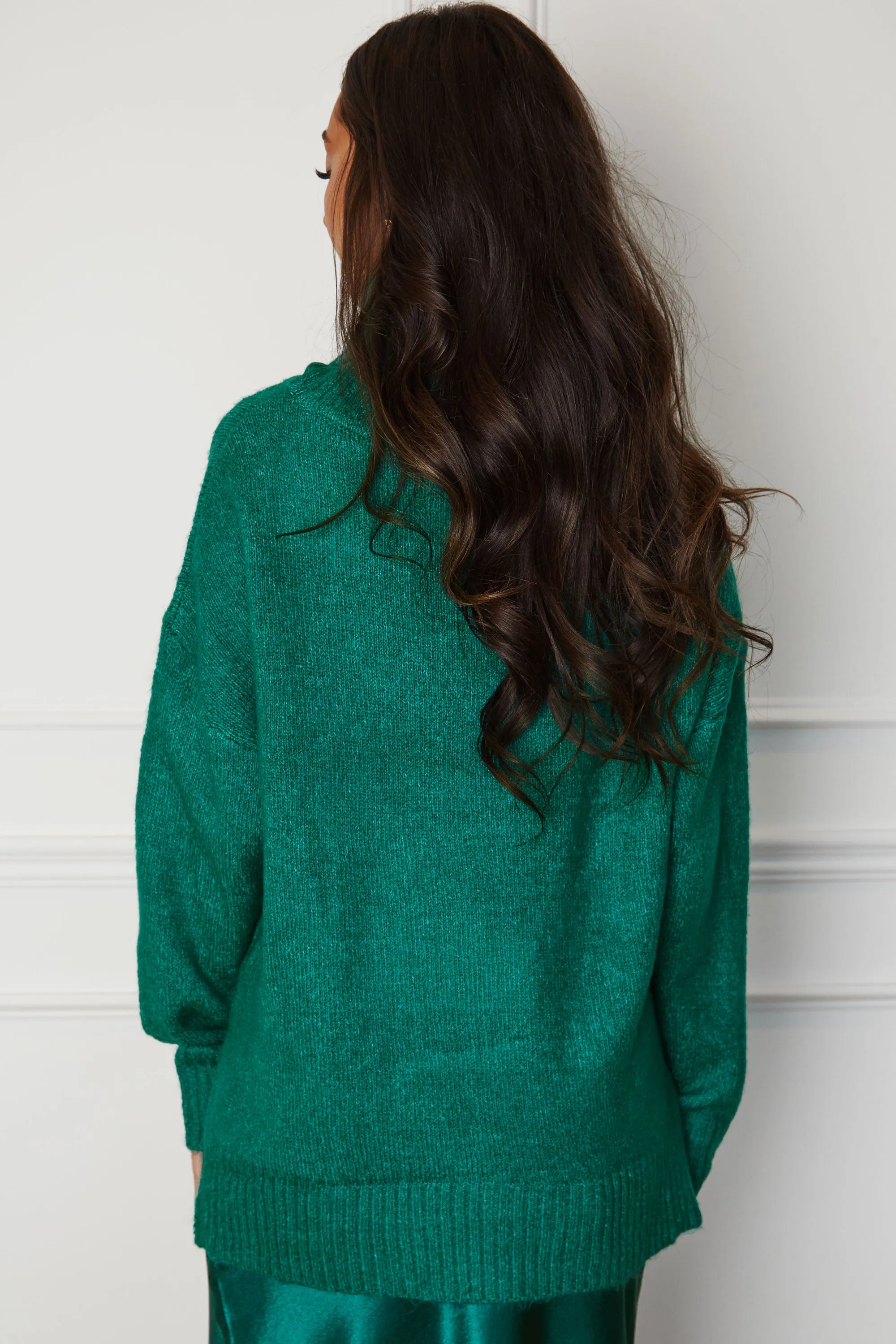 Julianne Hunter Green Turtleneck Sweater