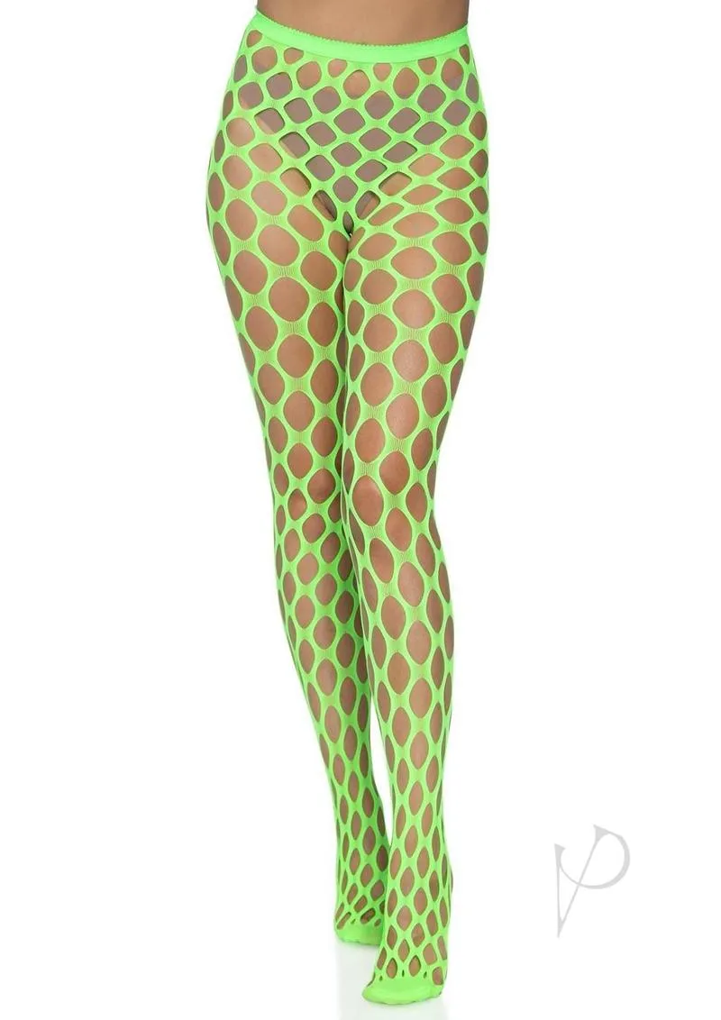 Jumbo Pothole Net Tights Os Neon Green