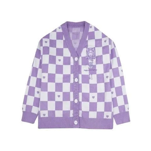 Kawaii Checkered Cardigan