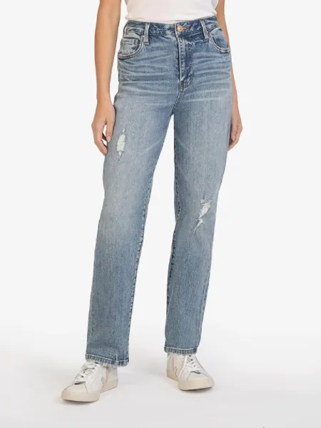 Kut Christine High Rise Straight Leg Jean