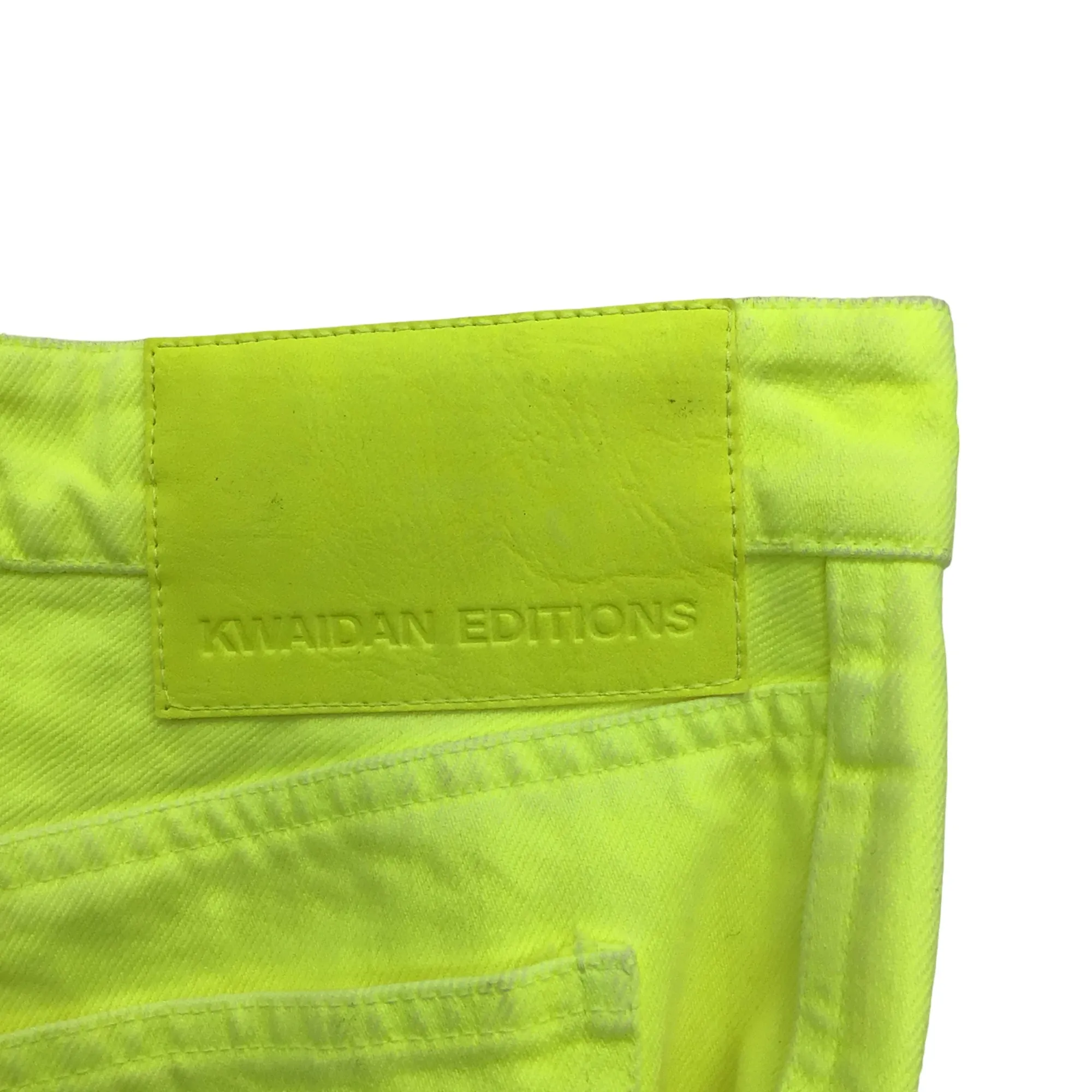 Kwaidan Editions Acid Green High-Rise Straight Leg Jeans