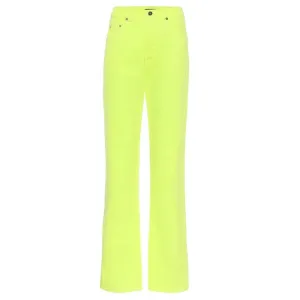 Kwaidan Editions Acid Green High-Rise Straight Leg Jeans