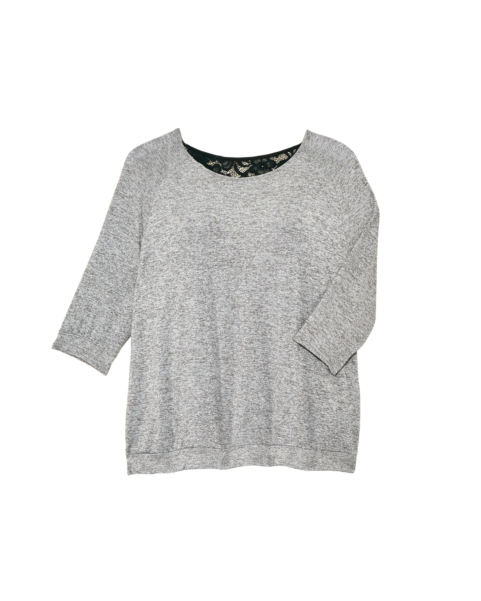 Laelle Lace Back Top | Light Grey