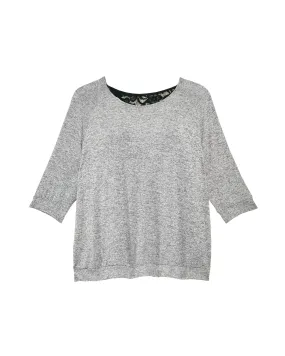 Laelle Lace Back Top | Light Grey