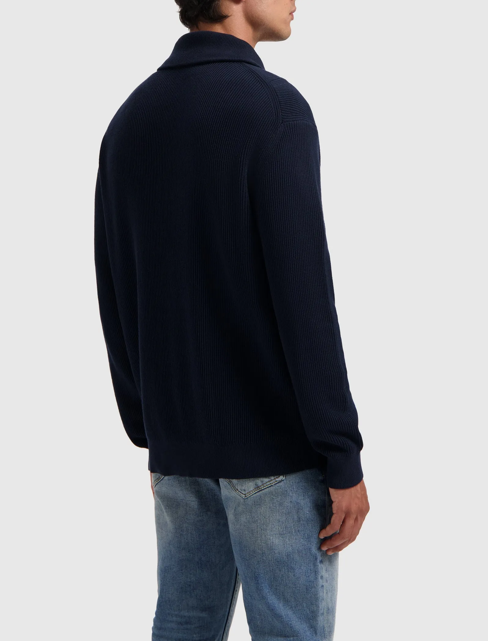 Loose fit Halfzip Knitwear | Navy