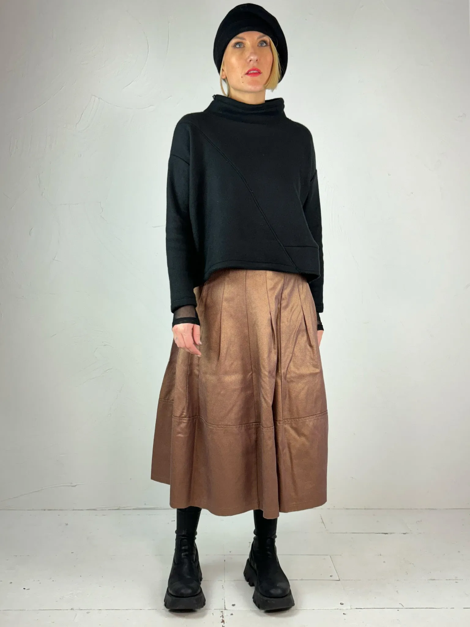 Lurdes Bergada Copper Midi Skirt 380