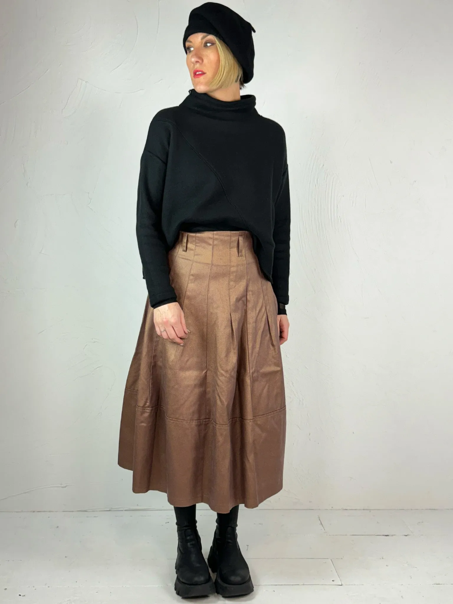 Lurdes Bergada Copper Midi Skirt 380