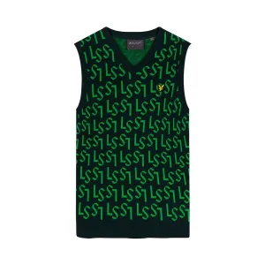 Lyle & Scott Monogram Knitted Golf Tank Top - Dark Navy