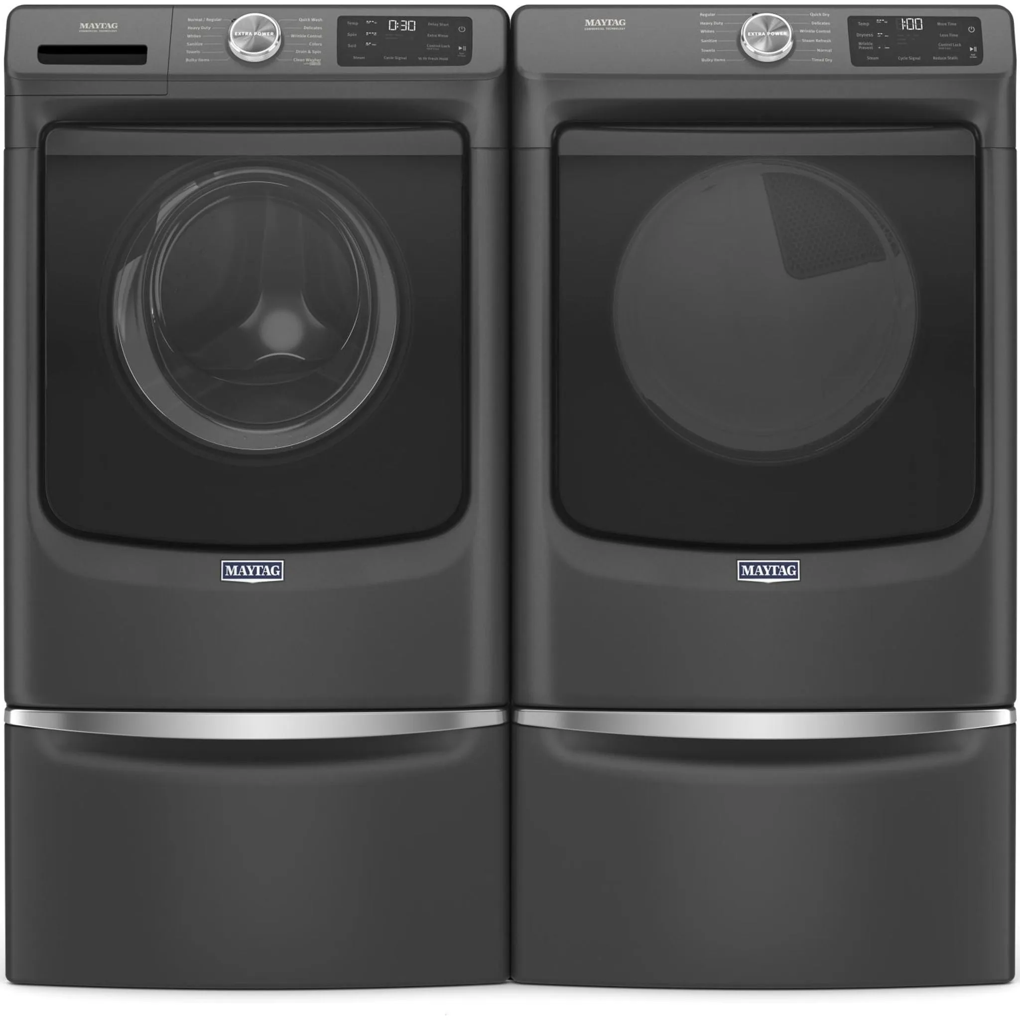 Maytag Front Load Electric Dryer with Extra Power and Quick Dry Cycle - 7.3 cu. ft. (YMED6630MBK)