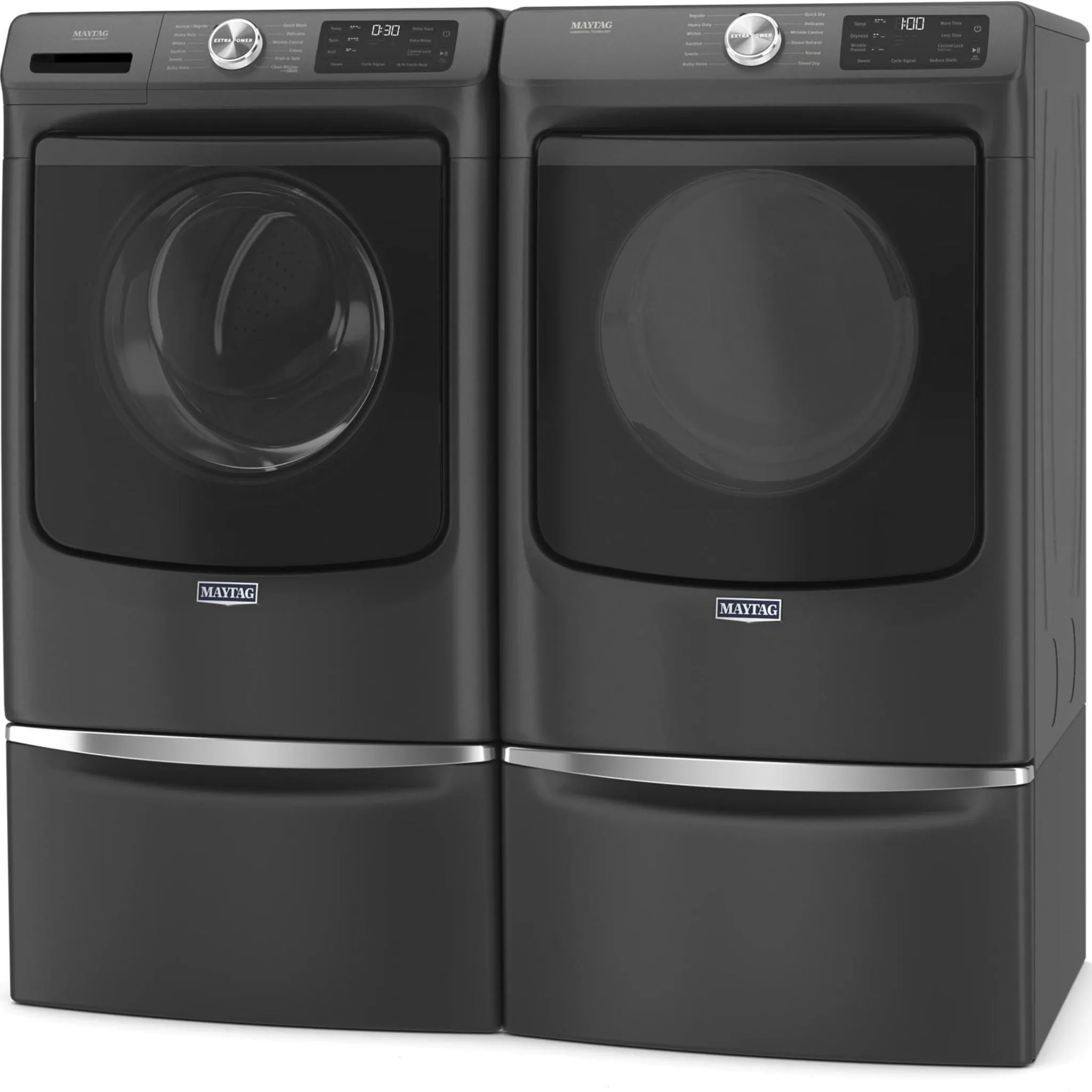 Maytag Front Load Electric Dryer with Extra Power and Quick Dry Cycle - 7.3 cu. ft. (YMED6630MBK)