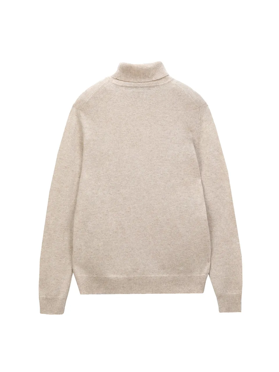 Men Turtleneck Sweater_Oatmeal