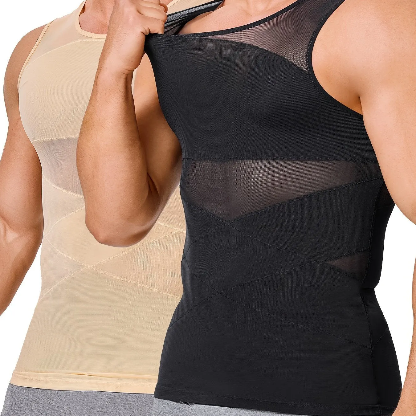 Men's Compression Shirt - Slimming Tummy Shaper Vest Tank Top