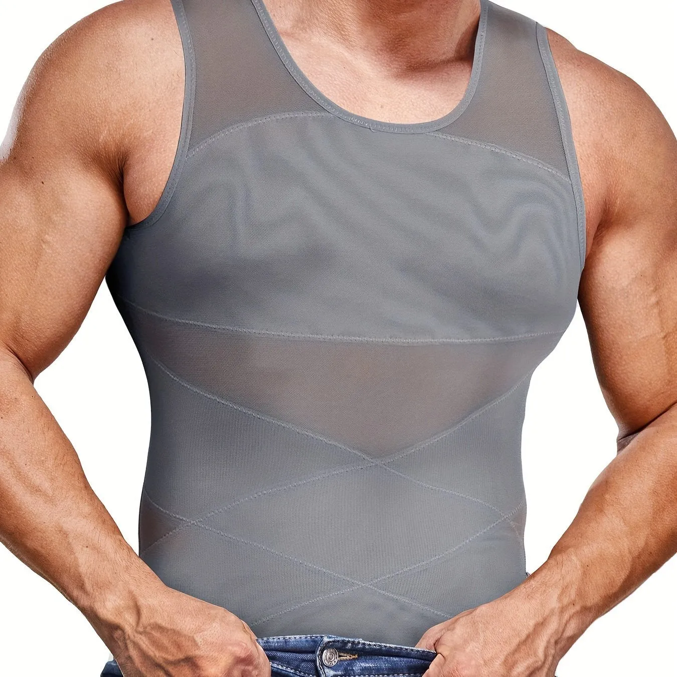 Men's Compression Shirt - Slimming Tummy Shaper Vest Tank Top