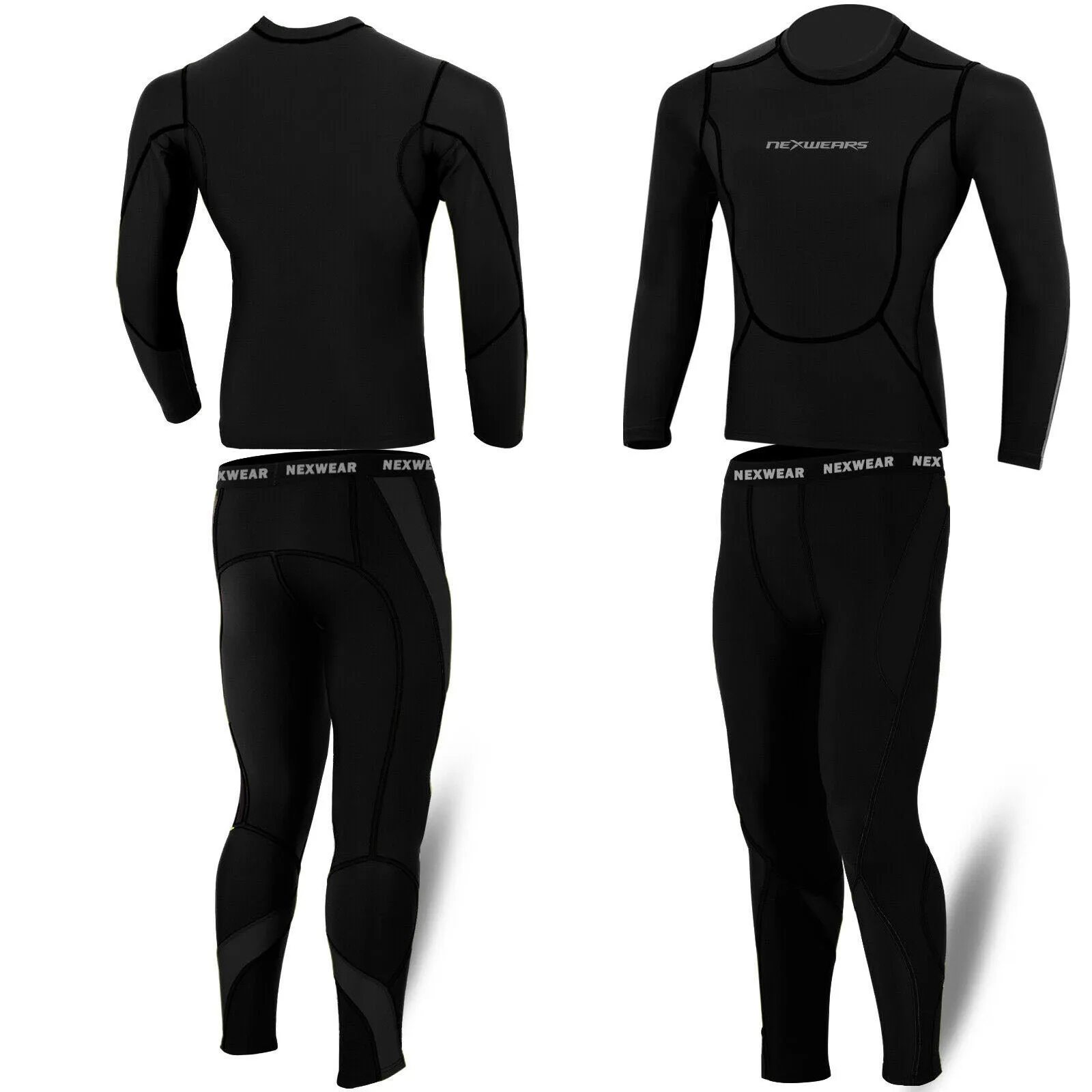 Mens Compression Suit Activewear Sports Cycling Base Layer Tights Under Tops