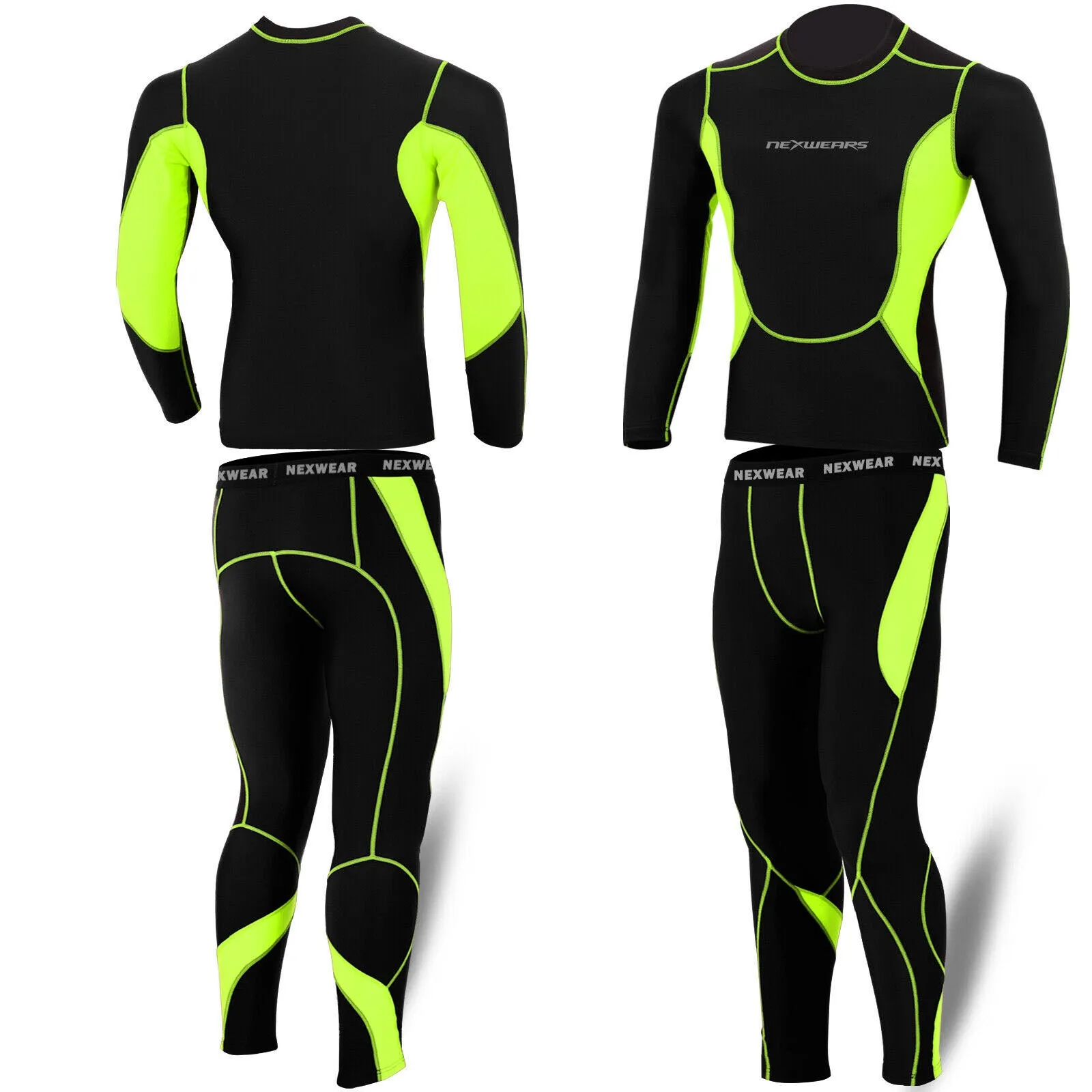 Mens Compression Suit Activewear Sports Cycling Base Layer Tights Under Tops