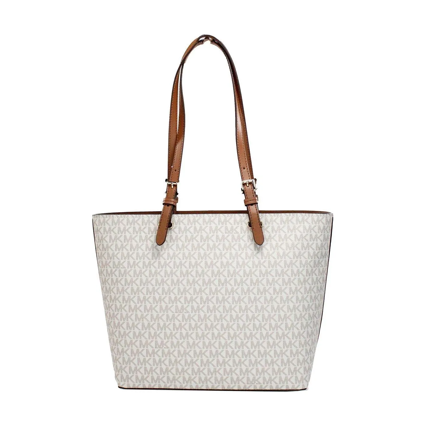 Michael Kors Jet Set Medium Vanilla Double Pocket Tote Bag