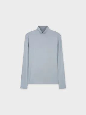 MODAL TURTLENECK LONG SLEEVE-OCEAN BLUE