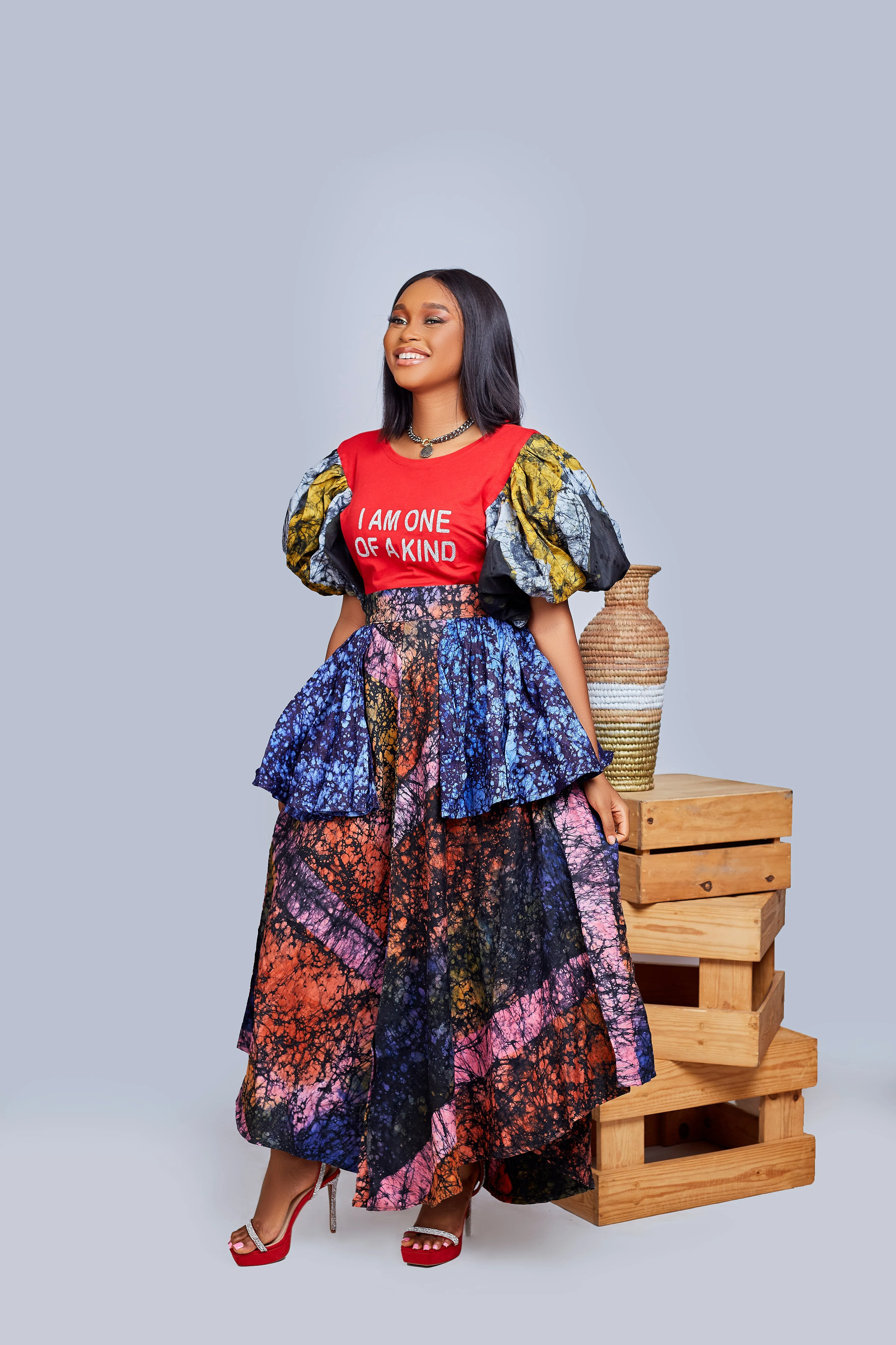 Mosunmola 2print Adire skirt