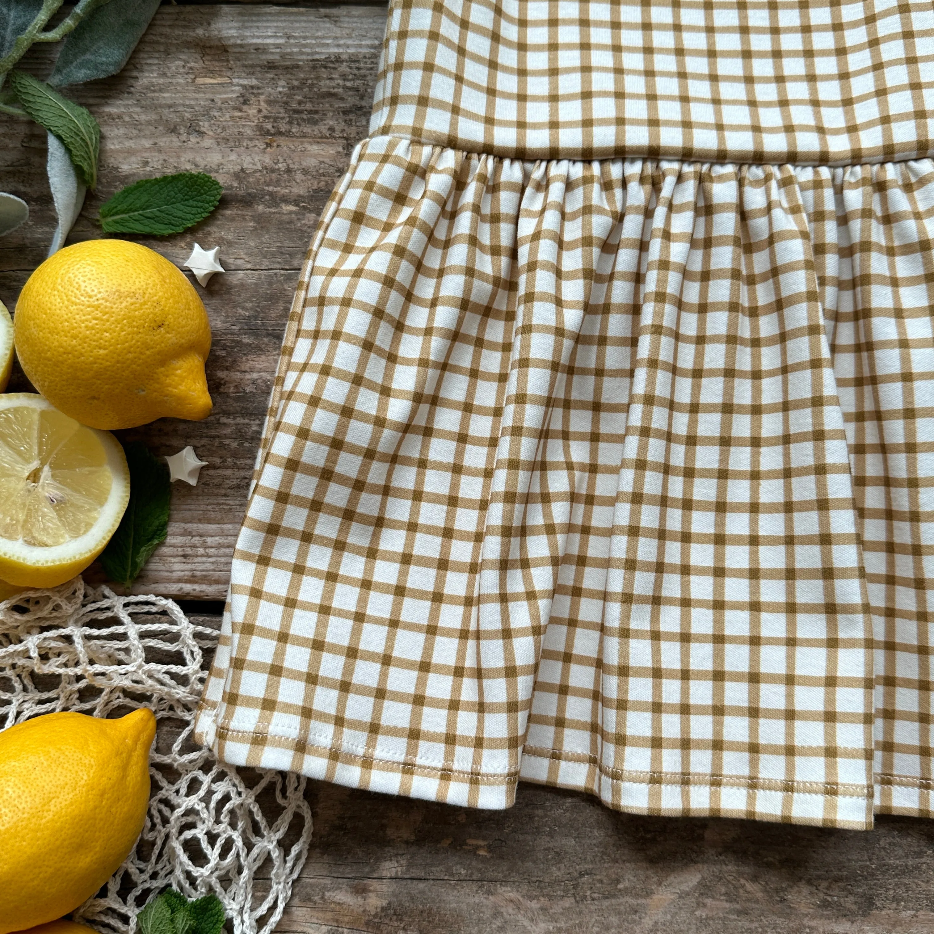 Mustard Gingham Dress