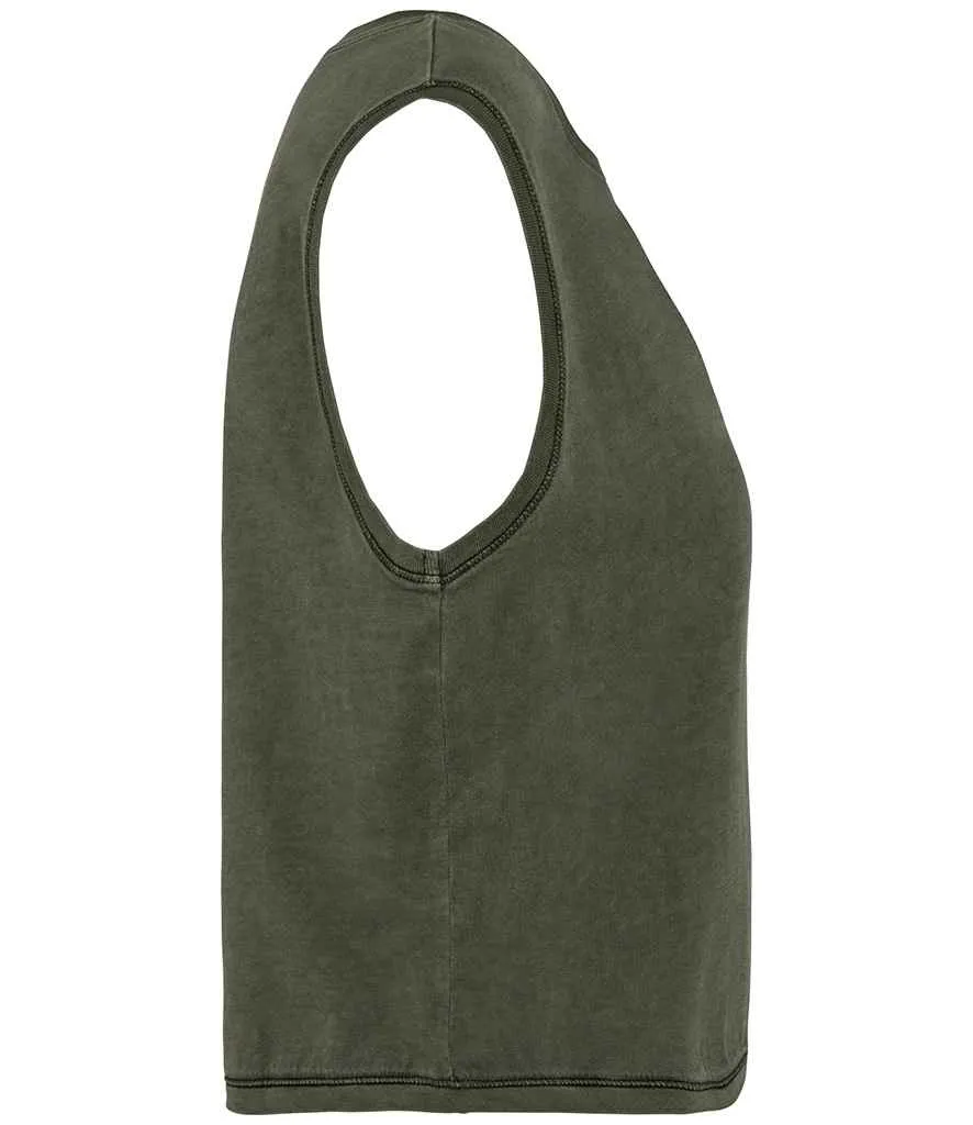 Native Spirit Ladies Cropped Tank Top | Washed Organic Khaki