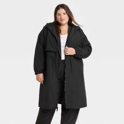 New - A New Day Women's Plus Winter Trench Rain Coat Jacket Adaptive