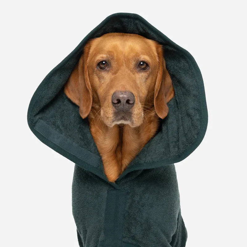 NEW Ruff and Tumble Dog Drying Coat - Forest Green