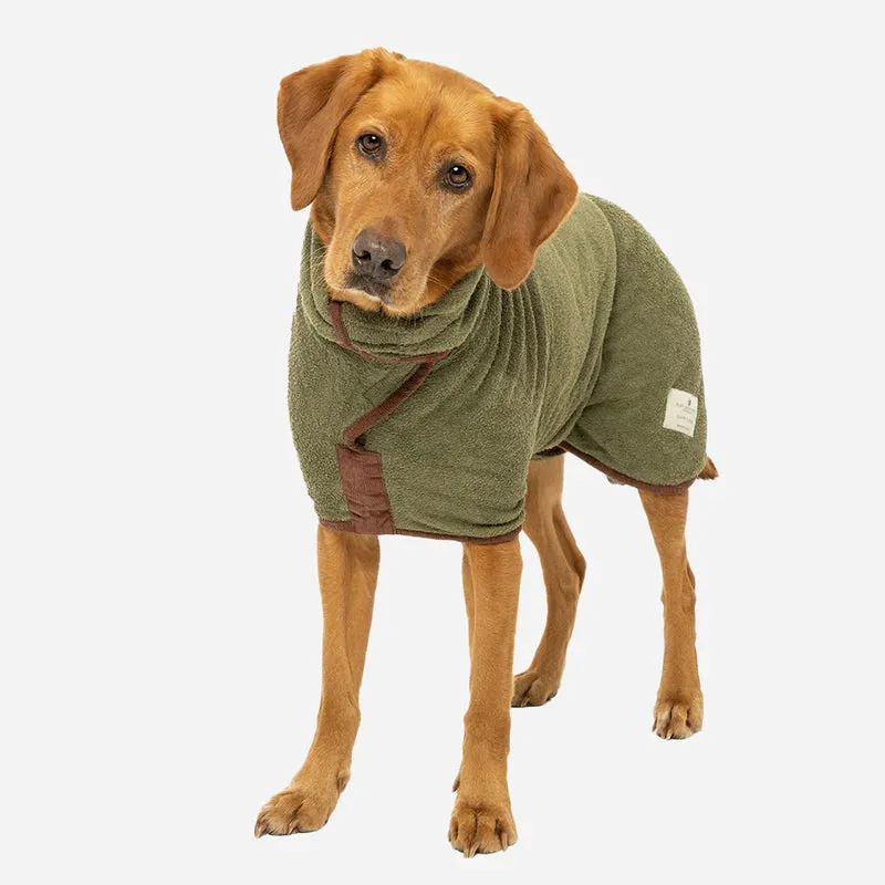 NEW Ruff and Tumble Dog Drying Coat - Moss