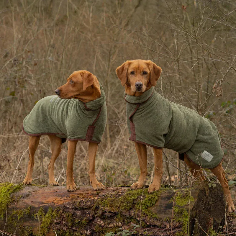 NEW Ruff and Tumble Dog Drying Coat - Moss