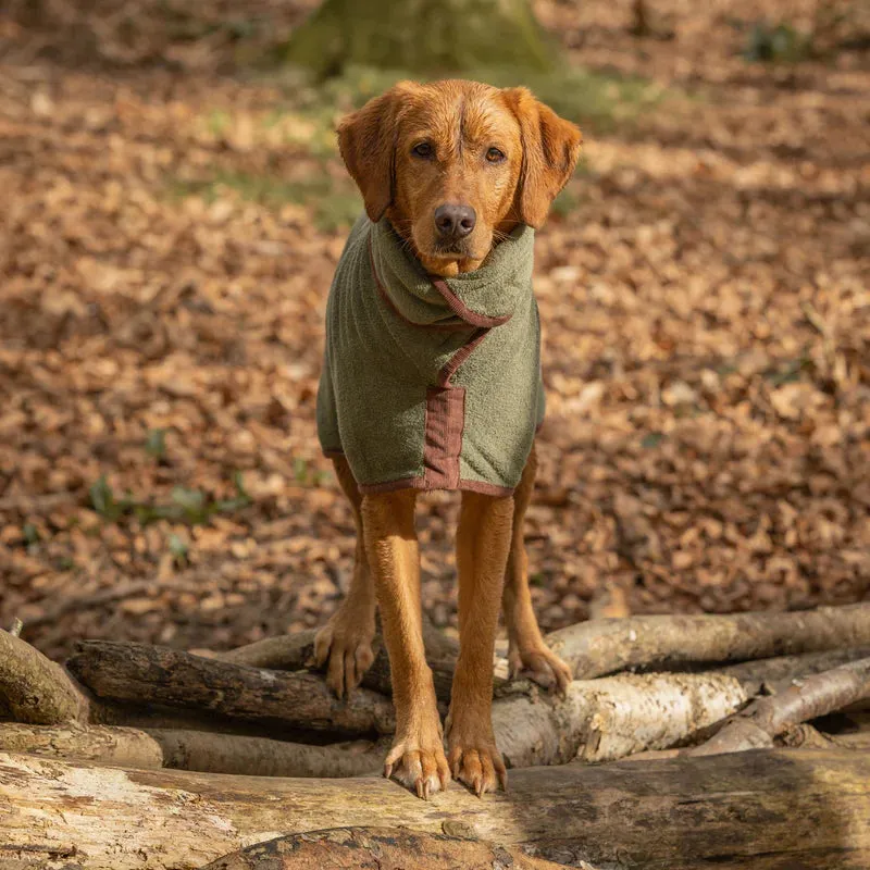 NEW Ruff and Tumble Dog Drying Coat - Moss