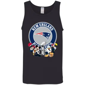 Nfl – New England Patriots Super Bowl 2019 Mickey Mouse Minnie Mouse Donald Duck Daisy Duck Football Men Cotton Tank