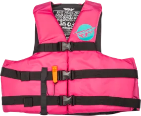 NYLON FLOTATION VEST NEON PINK/TEAL SM/MD