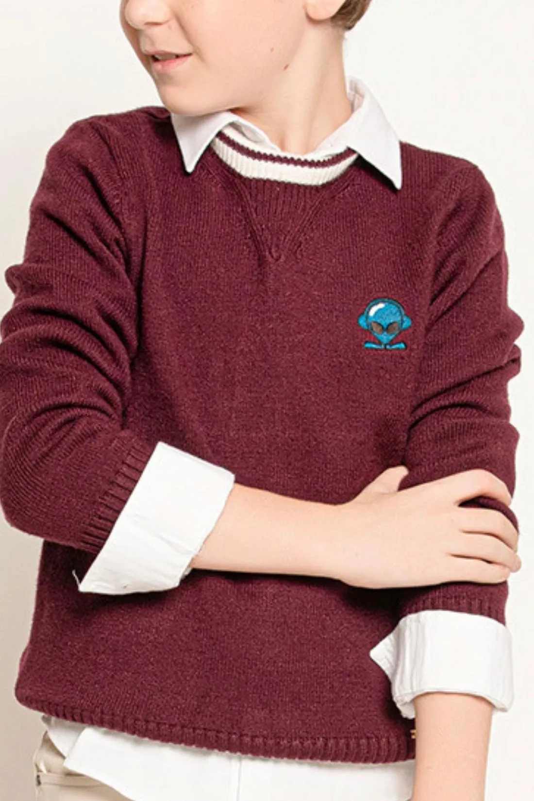 One Friday Kids Boys Burgundy Sweater