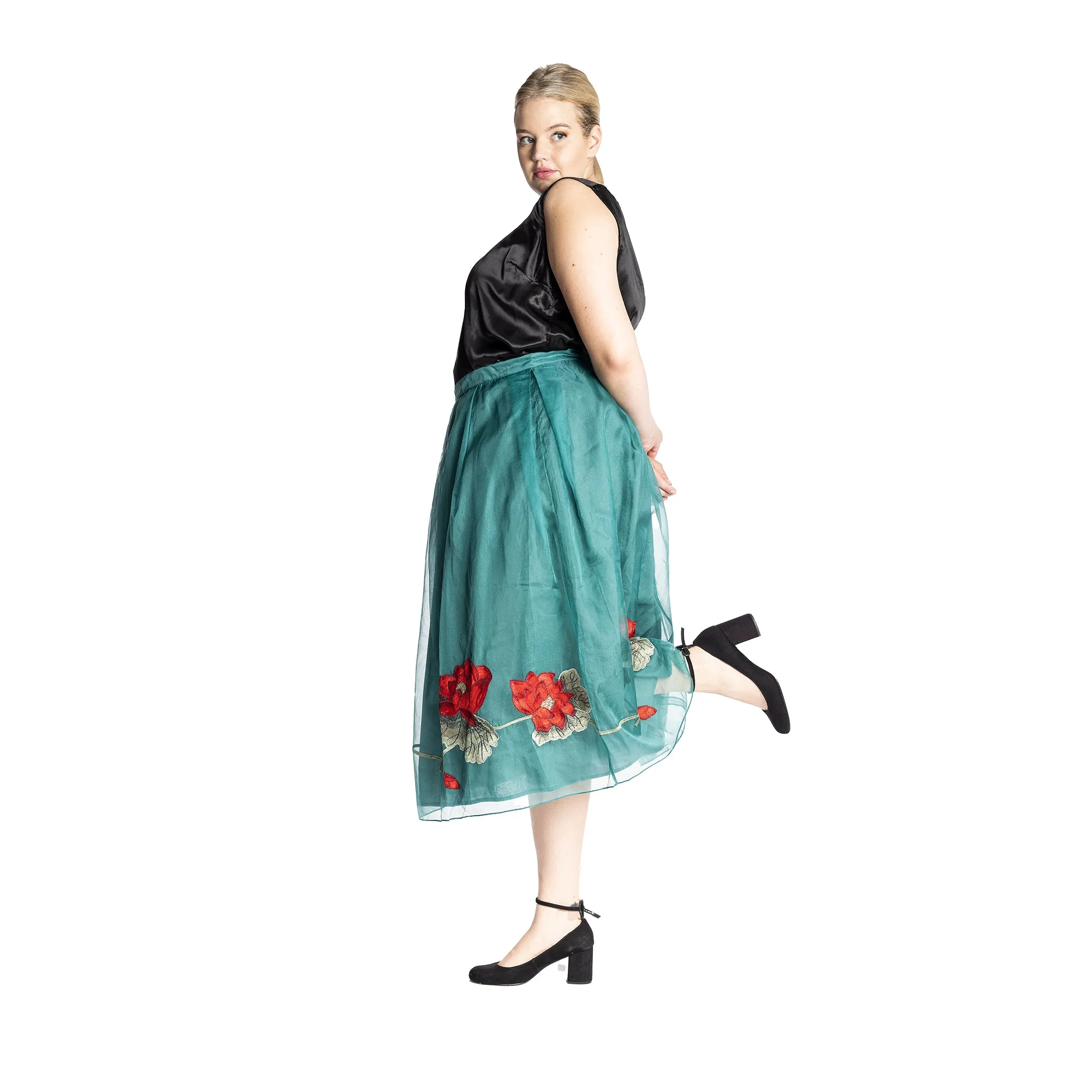 organza roses sunday skirt