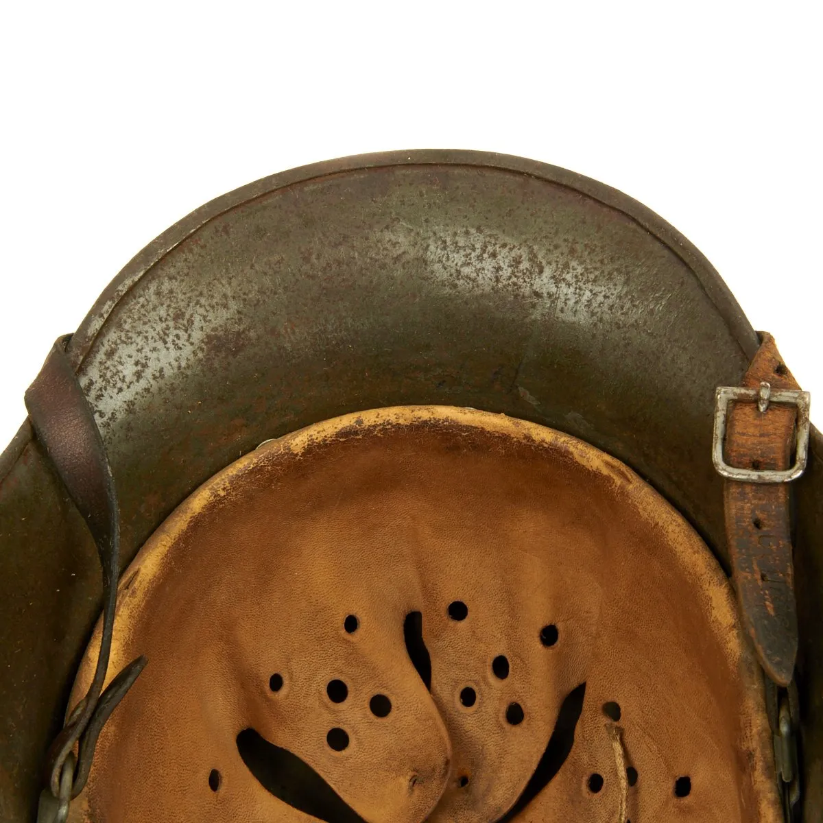 Original German WWI M16 WWII Transitional Helmet with Original Liner - ET66