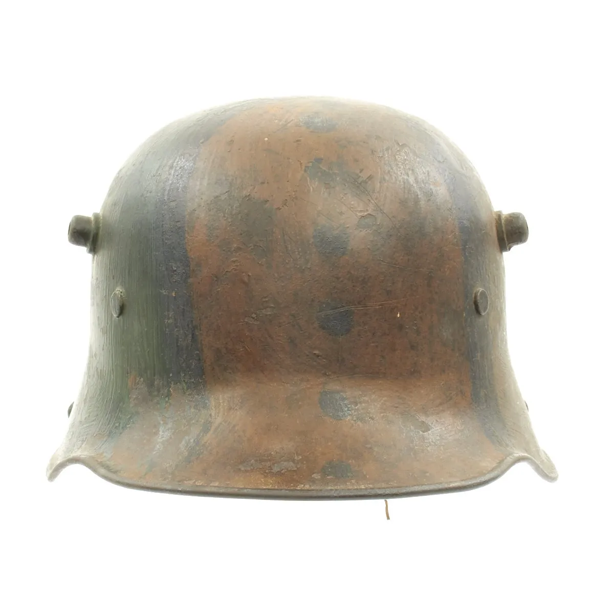 Original German WWI Model 1917 Helmet with Camouflage Paint and Liner