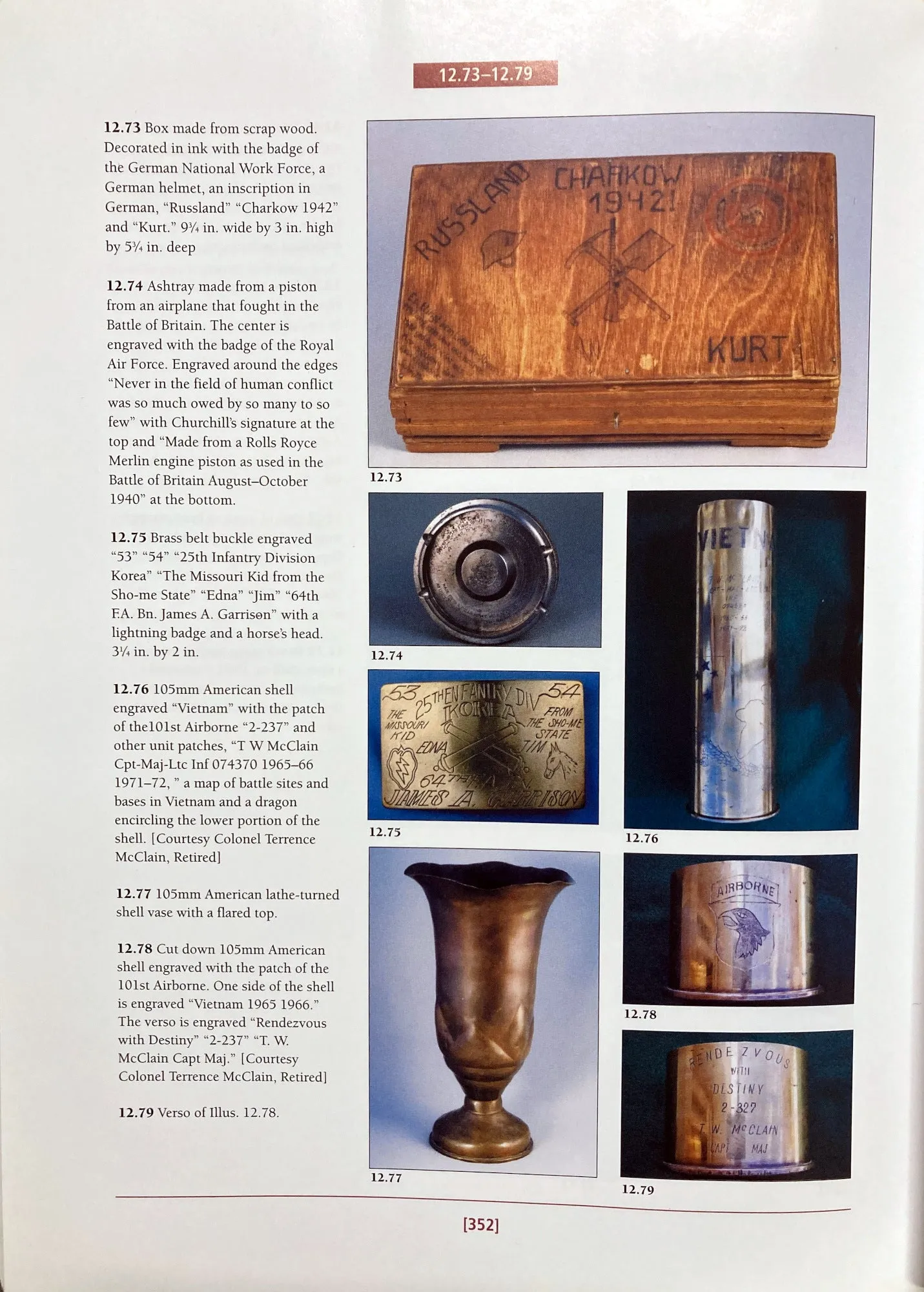 Original German WWII Decorated Eastern Front Wooden Keepsake Box, As Featured In The Book “Trench Art, An Illustrated History” by Jane Kimball on Pages 336 & 352