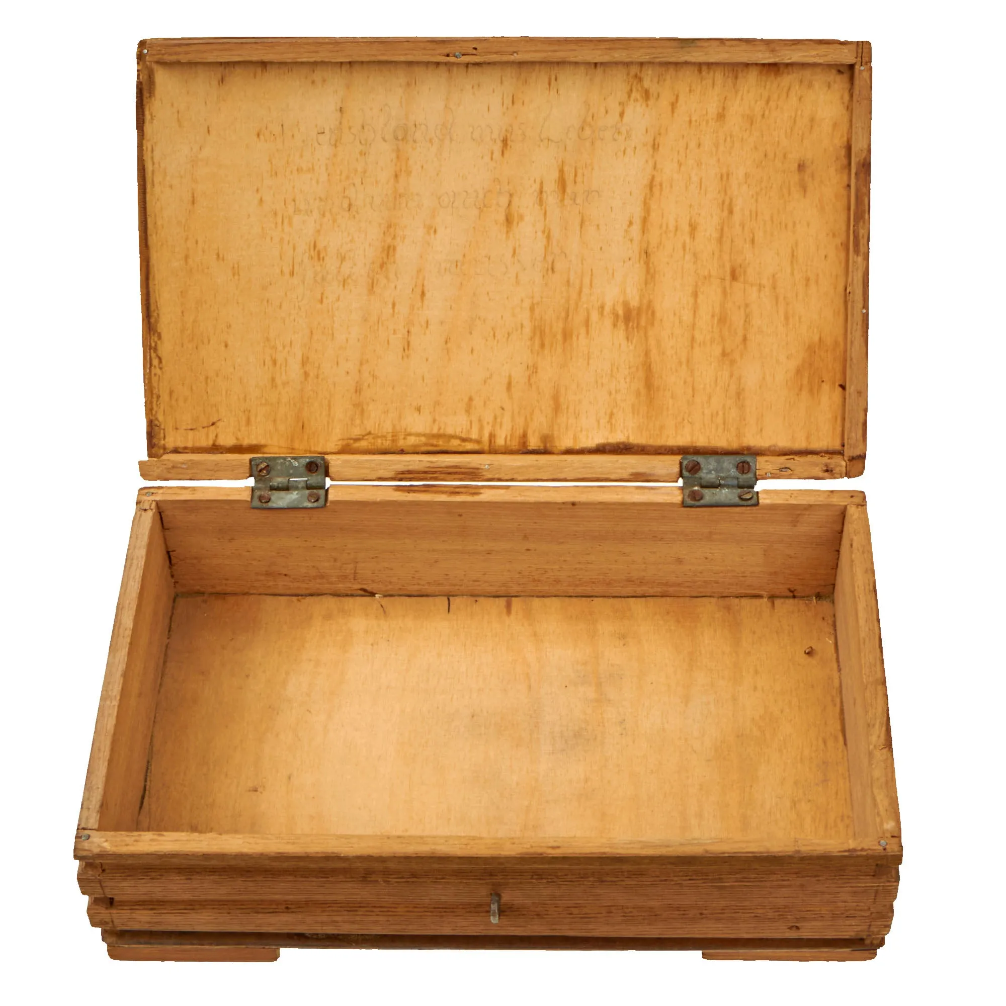 Original German WWII Decorated Eastern Front Wooden Keepsake Box, As Featured In The Book “Trench Art, An Illustrated History” by Jane Kimball on Pages 336 & 352