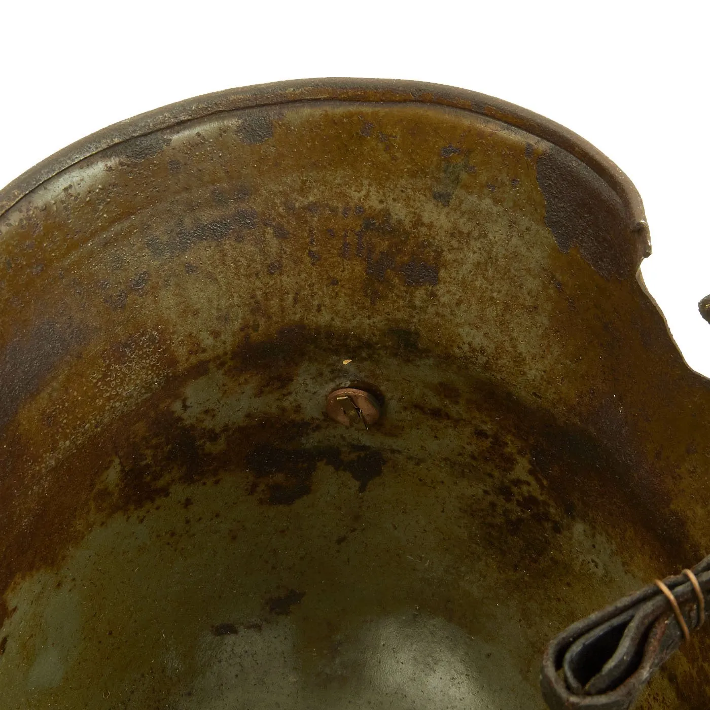 Original Imperial German WWI M16 Stahlhelm Helmet Shell with Battle Damage - marked B.F 62.