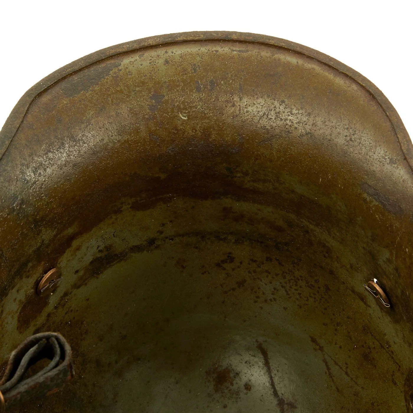 Original Imperial German WWI M16 Stahlhelm Helmet Shell with Battle Damage - marked B.F 62.