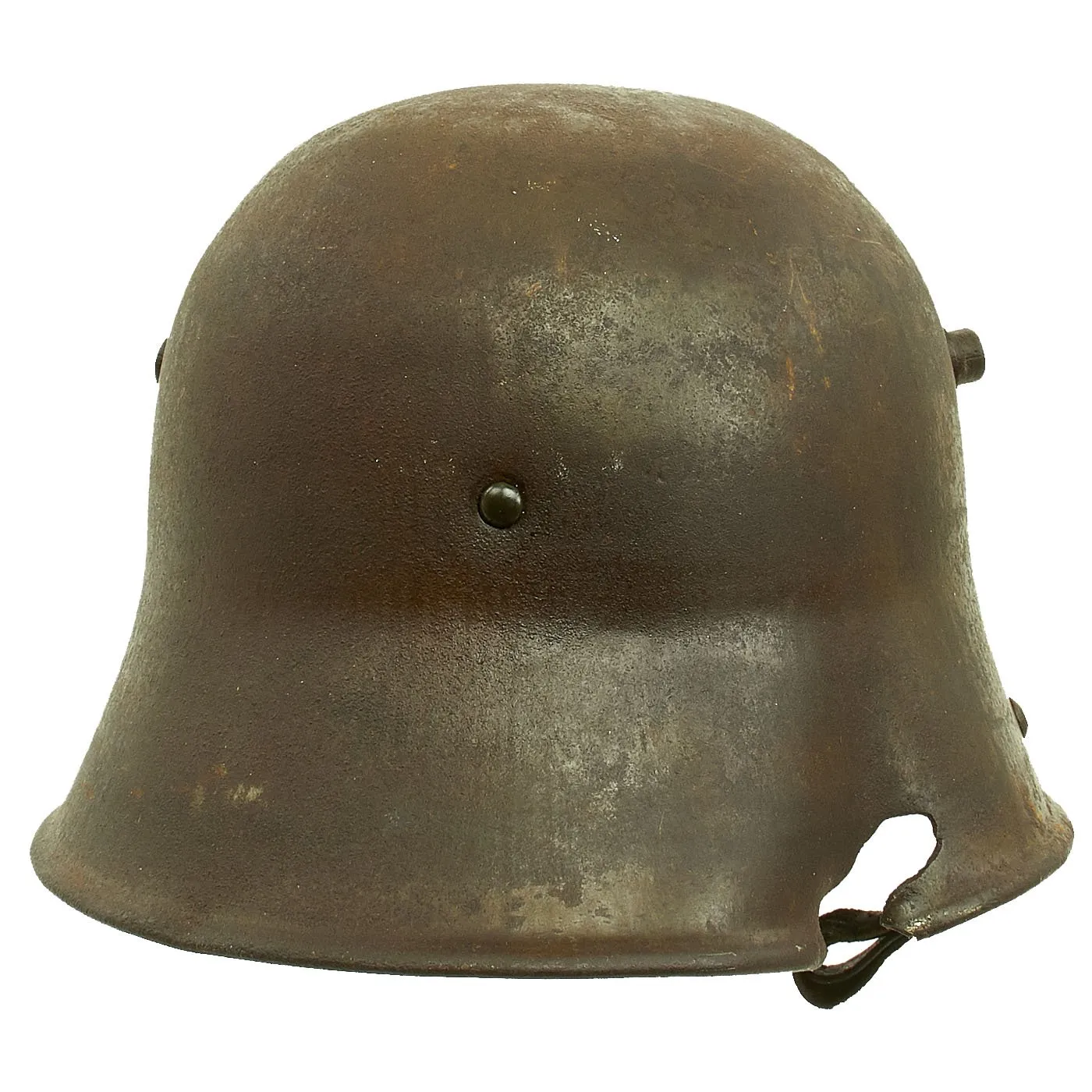 Original Imperial German WWI M16 Stahlhelm Helmet Shell with Battle Damage - marked B.F 62.