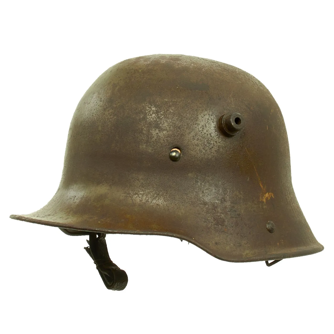 Original Imperial German WWI M16 Stahlhelm Helmet Shell with Battle Damage - marked B.F 62.