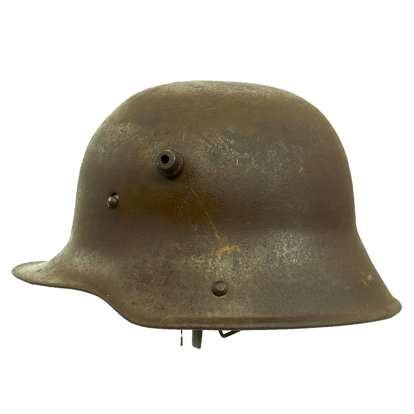 Original Imperial German WWI M16 Stahlhelm Helmet Shell with Battle Damage - marked B.F 62.