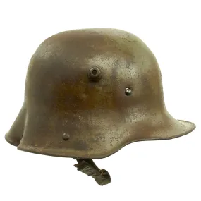 Original Imperial German WWI M16 Stahlhelm Helmet Shell with Battle Damage - marked B.F 62.