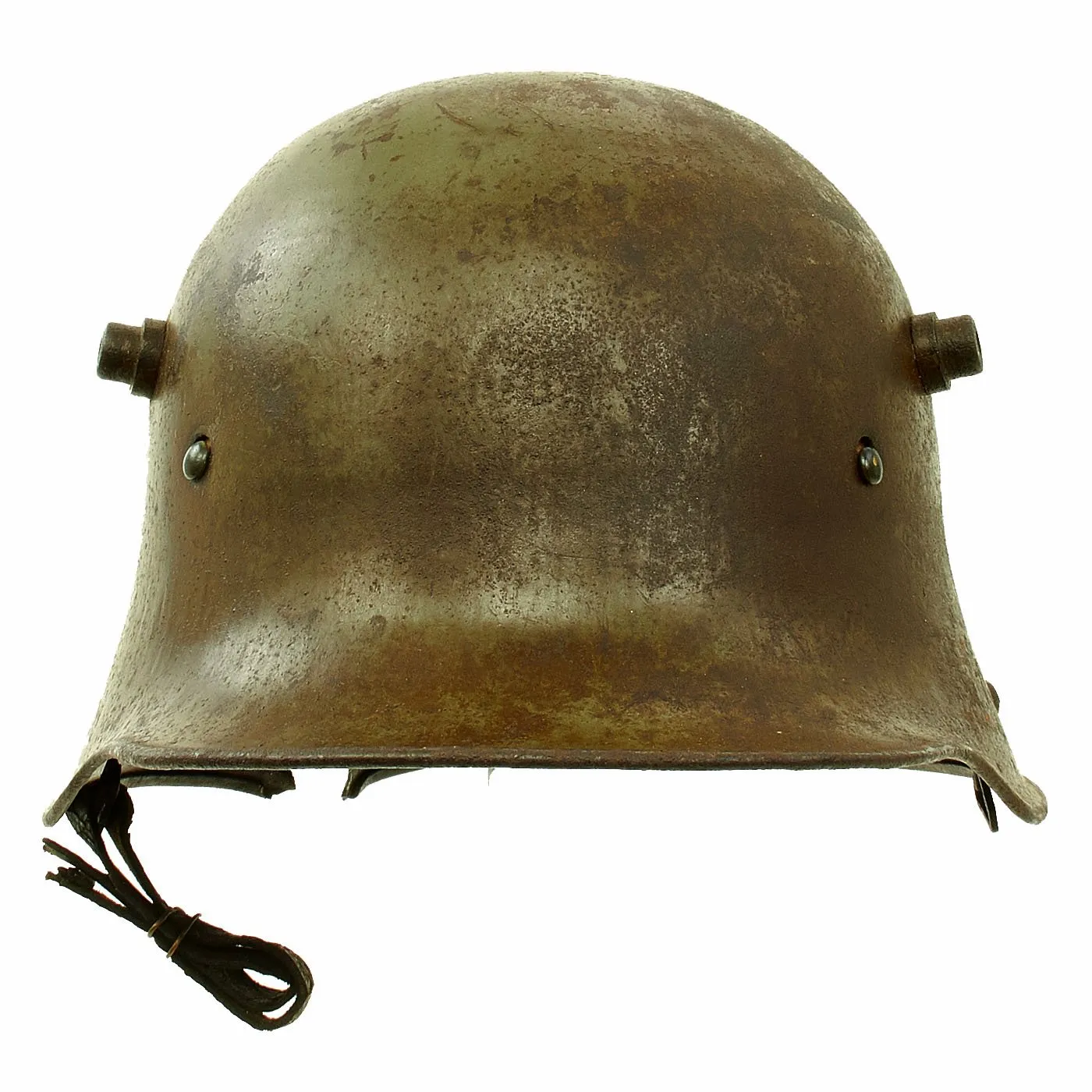 Original Imperial German WWI M16 Stahlhelm Helmet Shell with Battle Damage - marked B.F 62.