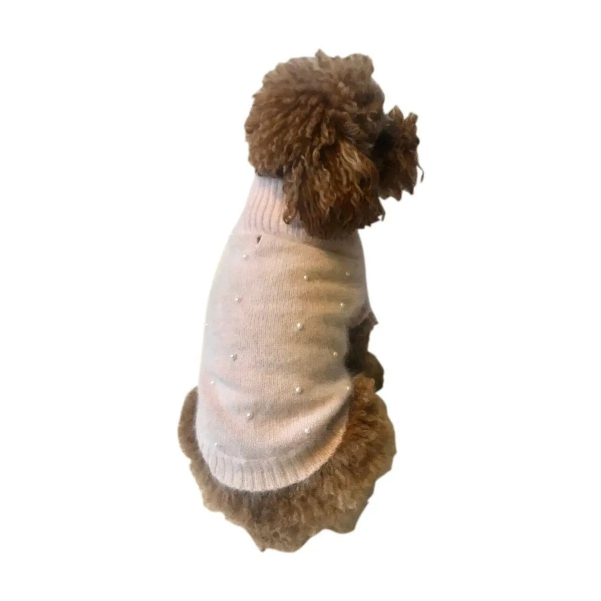 Pearly Girl Turtleneck Dog Sweater Pink